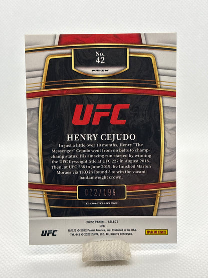 Henry Cejudo Concourse Prizm 072/199 #42 | 2022 Panini Select UFC