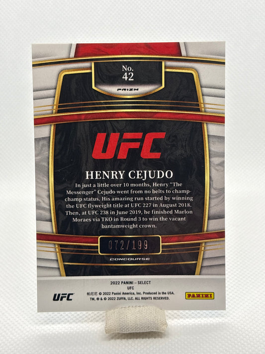 Henry Cejudo Concourse Prizm 072/199 #42 | 2022 Panini Select UFC