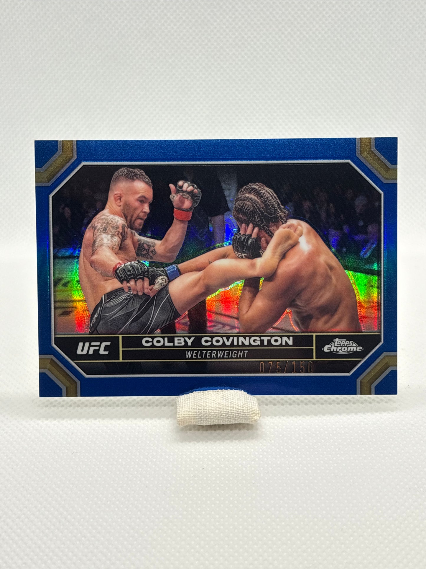 Colby Covington Blue Refractor 075/150 #48 | 2024 Topps Chrome UFC