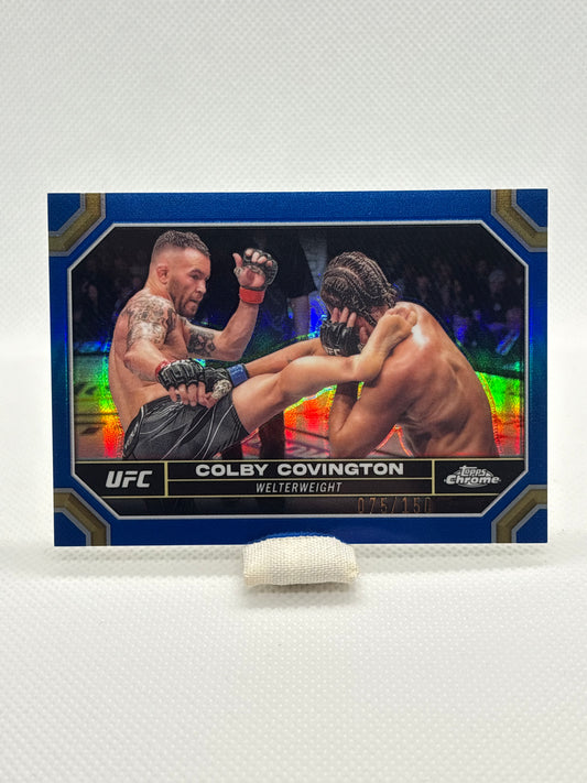 Colby Covington Blue Refractor 075/150 #48 | 2024 Topps Chrome UFC