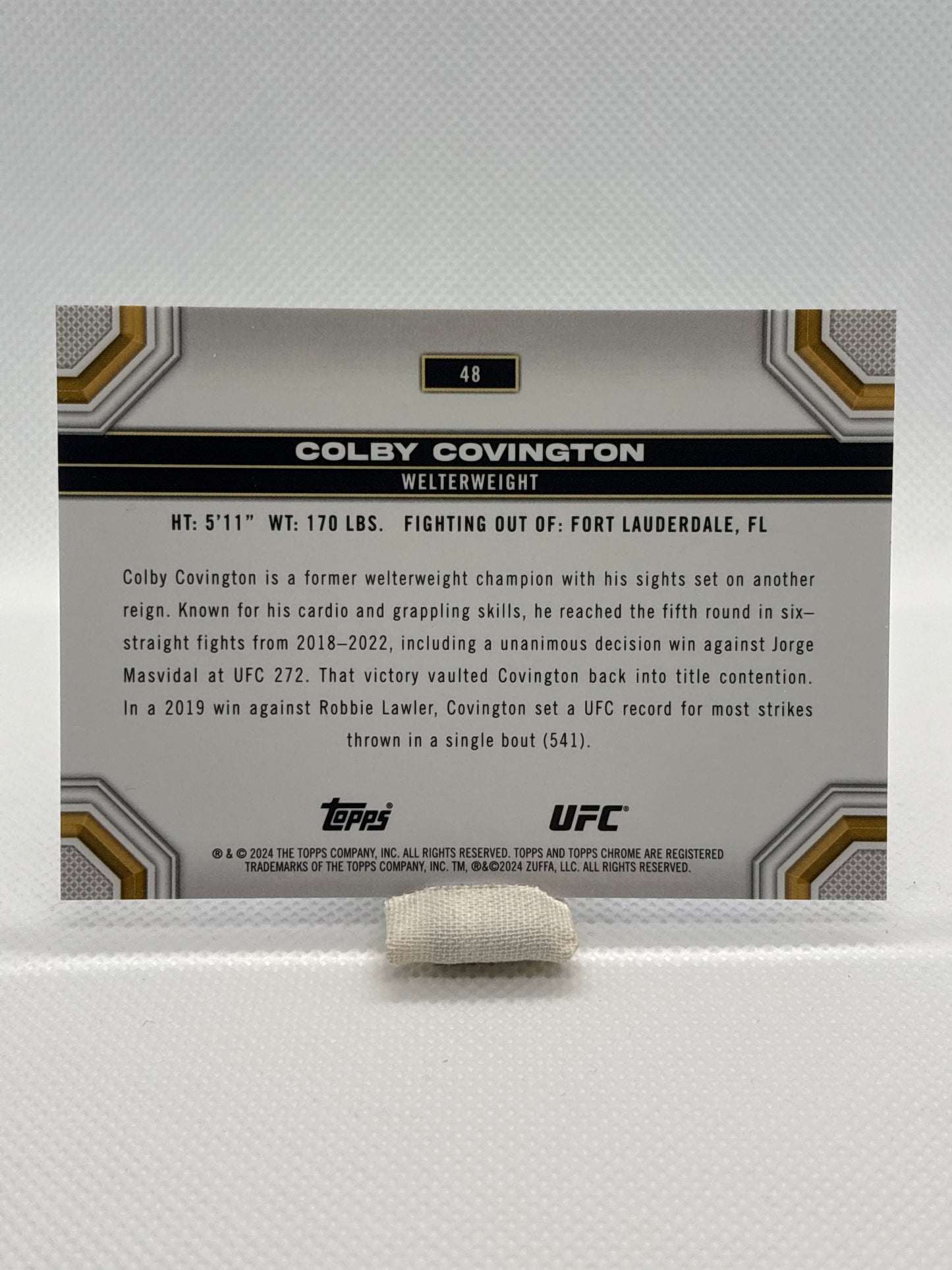 Colby Covington Blue Refractor 075/150 #48 | 2024 Topps Chrome UFC