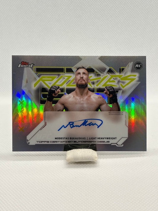 Modestas Bukauskas Finest Rookies RC Auto Refractor #FRA-MS | 2025 Topps Finest UFC