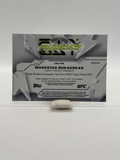 Modestas Bukauskas Finest Rookies RC Auto Refractor #FRA-MS | 2025 Topps Finest UFC