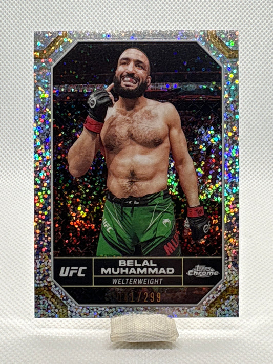 Belal Muhammad Speckle Refractor 041/299 #24 | 2024 Topps Chrome UFC