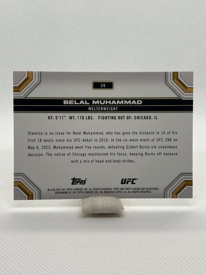 Belal Muhammad Speckle Refractor 041/299 #24 | 2024 Topps Chrome UFC