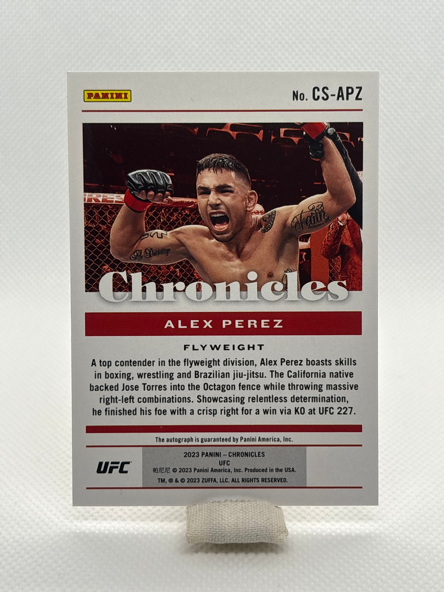 Alex Perez Chronicles Auto #CS-APZ 026/049 | 2023 Panini Chronicles UFC