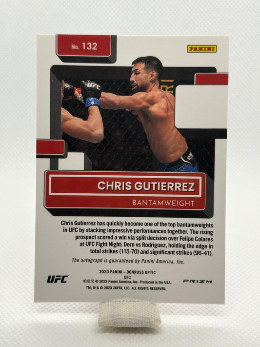 Chris Gutierrez Rated Rookie Auto RC #132 | 2023 Panini Donruss Optic UFC