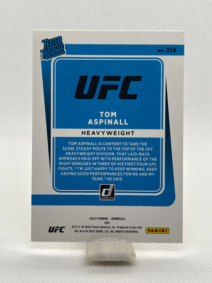 Tom Aspinall Rated Rookie RC #216 | 2022 Panini Donruss UFC